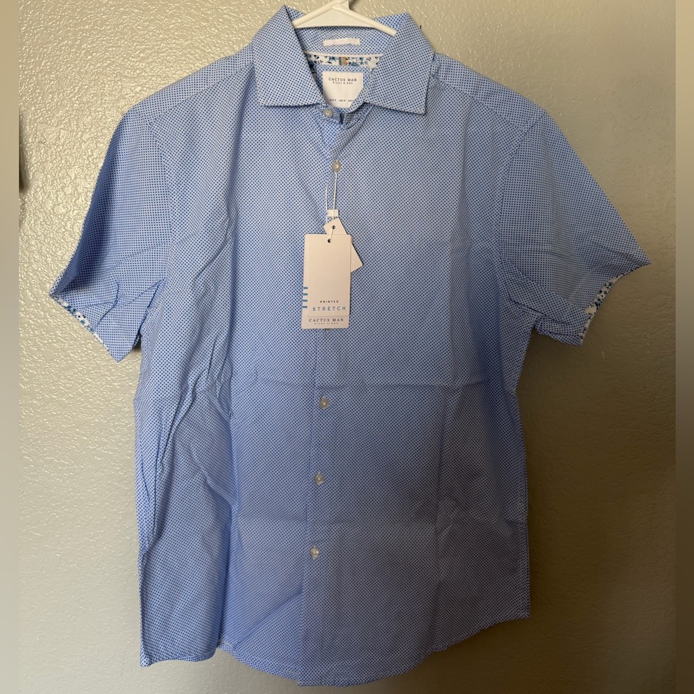 Men's Blue Short Sleeve Shirt